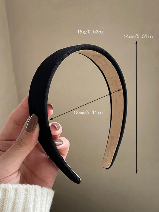 4pcs 38cm/14.96in Circumference Women's Vintage Elegant Solid Color Headbands