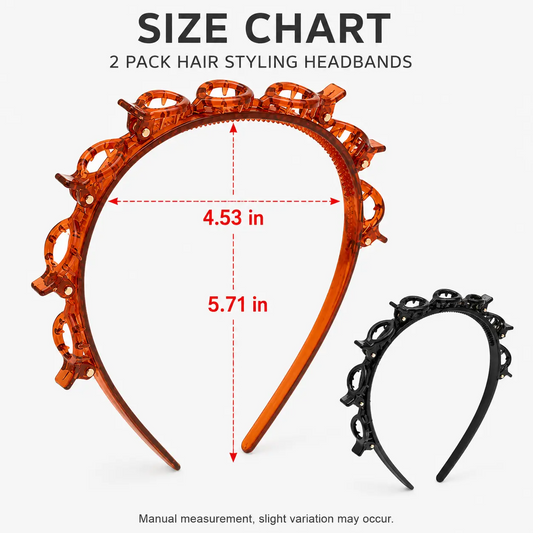 Women's Elegant Minimalist Hair Hoops with Clips, Trendy Simple Style Hair Hoops