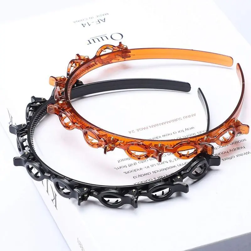 Women's Elegant Minimalist Hair Hoops with Clips, Trendy Simple Style Hair Hoops