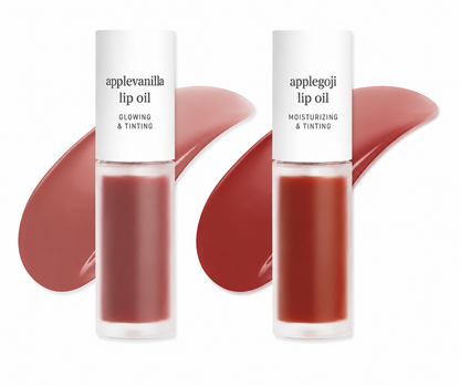 Nooni Korean Apple Lip Oil + Lip Stain | Glossy, Tinted & Long-Lasting Moisture