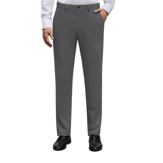 Alimens&Gentle Men's Stretch Dress Pants No Iron Golf Pants Expandable Waist Flat Front Business Casual Formal Pants