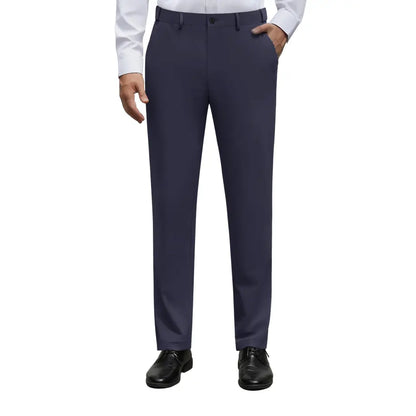 Alimens&Gentle Men's Stretch Dress Pants No Iron Golf Pants Expandable Waist Flat Front Business Casual Formal Pants