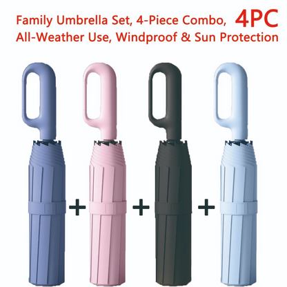 Automatic Folding Umbrella | Windproof & Waterproof, One-Touch Open/Close – 17 Colors