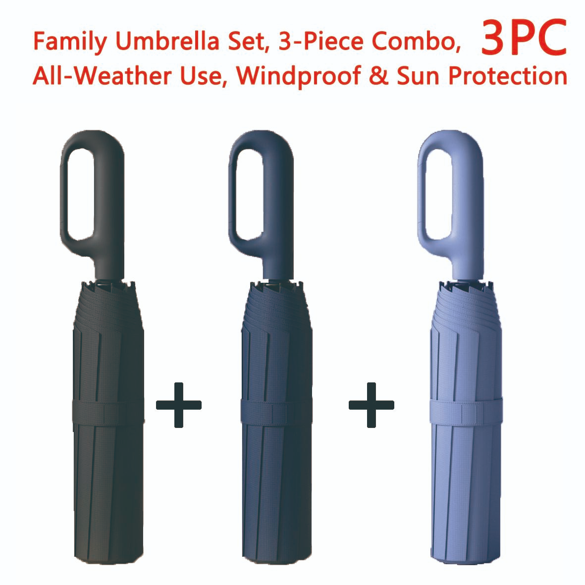 Automatic Folding Umbrella | Windproof & Waterproof, One-Touch Open/Close – 17 Colors