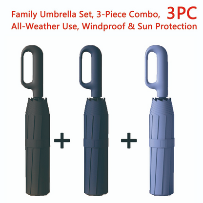 Automatic Folding Umbrella | Windproof & Waterproof, One-Touch Open/Close – 17 Colors