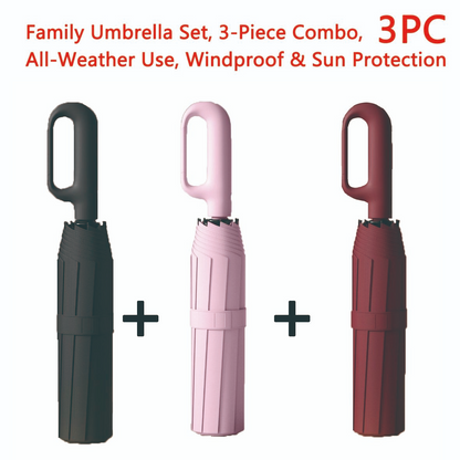 Automatic Folding Umbrella | Windproof & Waterproof, One-Touch Open/Close – 17 Colors