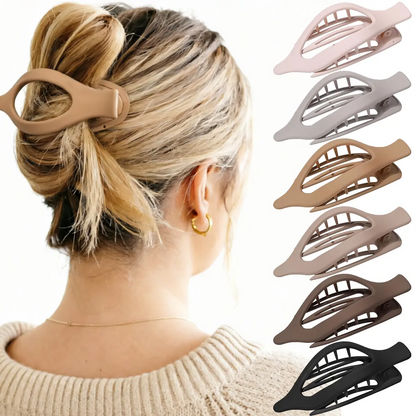 Flat Claw Clips Elegant French Concord Hair Clips Side Slide Duckbill Clips