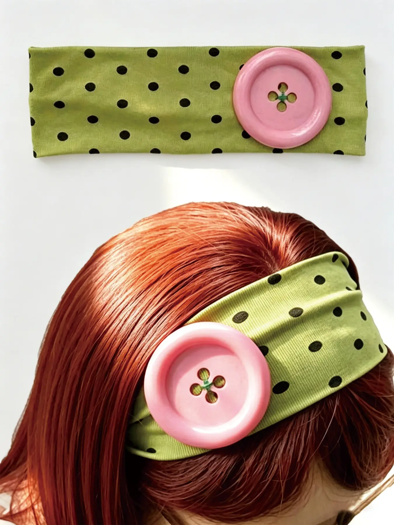 1pc Cute Polka Dot Hair Band, Non-Slip Elastic Hair Accessory