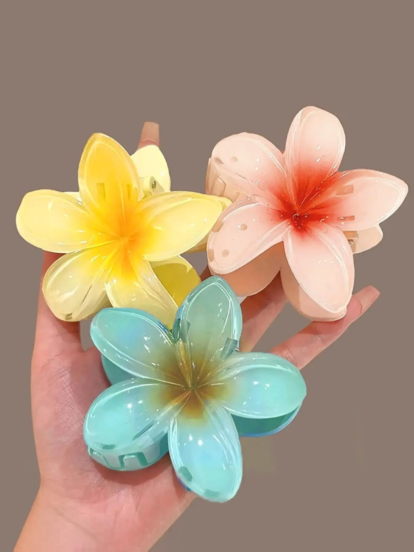 Floral Hair Claws  Casual Versatile Hair Accessories for Women & Girls
