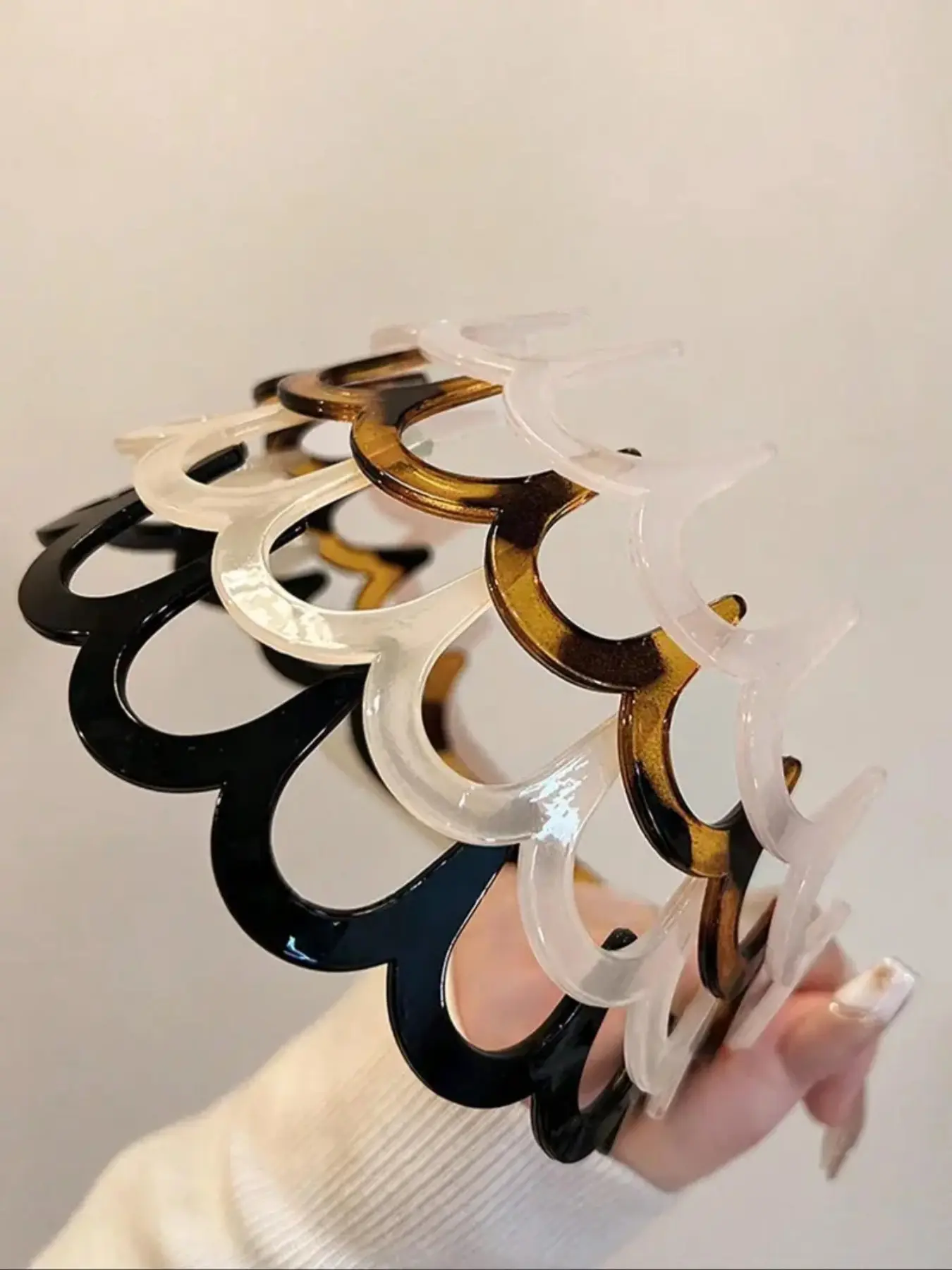 4PCS U-Shaped Wavy Comb Headband Set