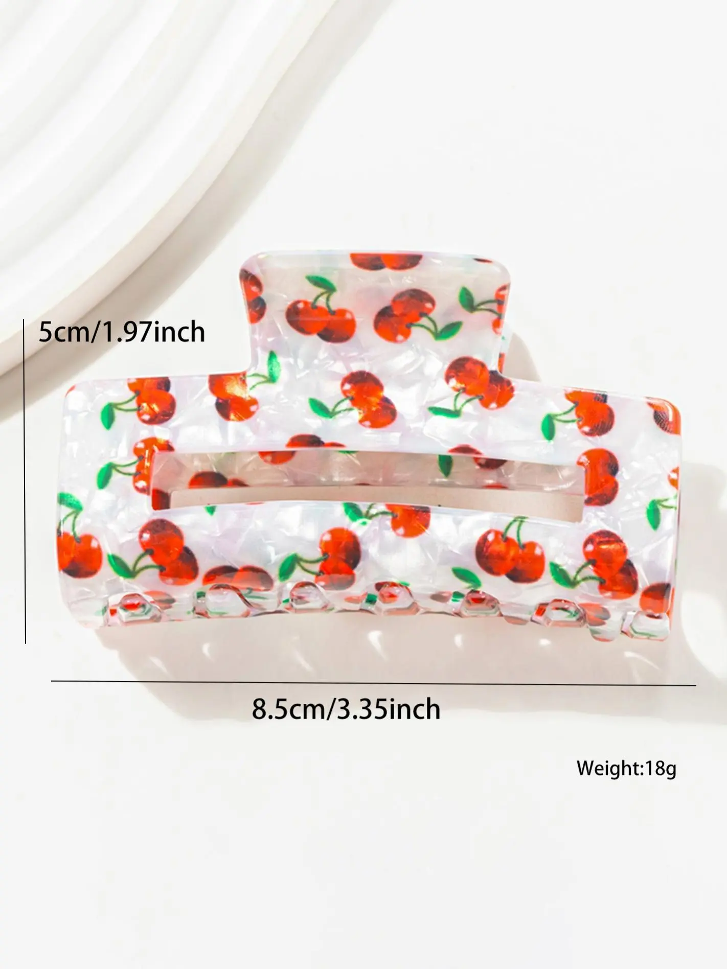 Cherry Pattern Hair Claw Cute Fruit Themed Hair Accessories for Women & Girls