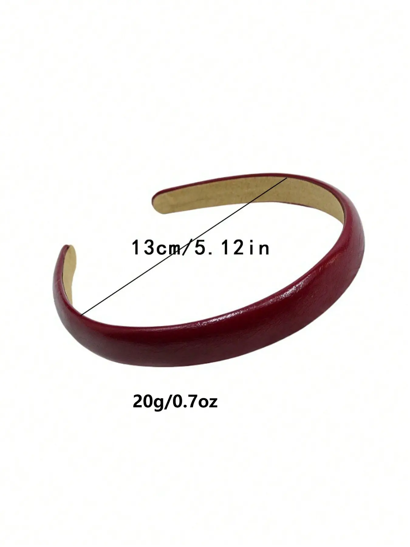 2pcs Vintage Red Faux Leather Headband, Simple Daily Wear Top Knot Hair Hoop
