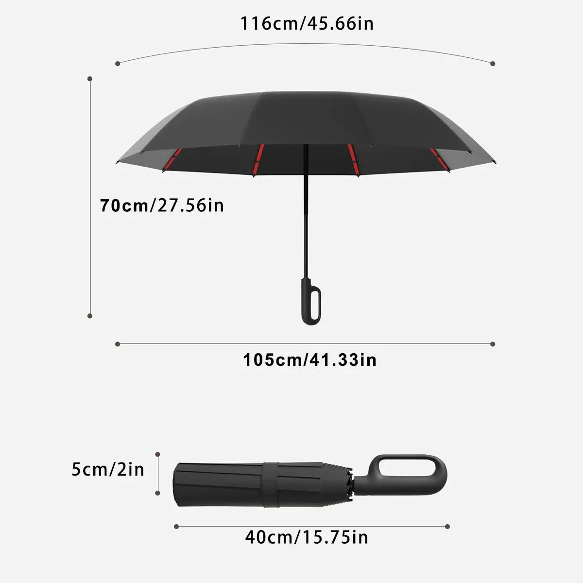 Automatic Folding Umbrella | Windproof & Waterproof, One-Touch Open/Close – 17 Colors