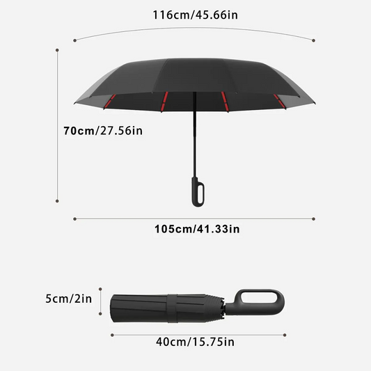 Automatic Folding Umbrella | Windproof & Waterproof, One-Touch Open/Close – 17 Colors