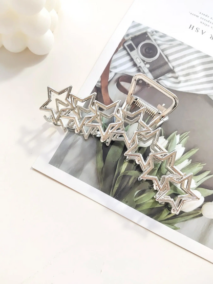 Women's Elegant Hollow out Star Design Hair Claw, Fashion Alloy Hair Accessories for Daily Wear