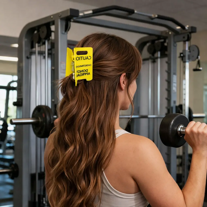 Overstimulated Caution Sign Hair Claw Clip, Setting Boundaries Caution Sign Hair Claw for Women