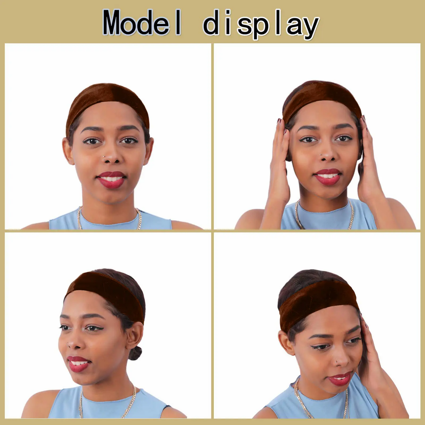 Darker Wig Gripper Headband - Adjustable Grip Features