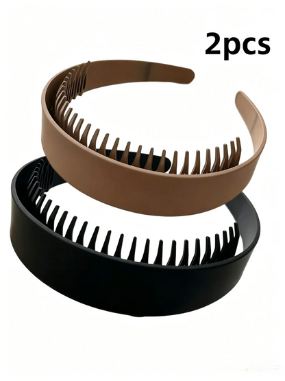 Toothed Wide Band Hairband for Women, Forehead Fringe Holder