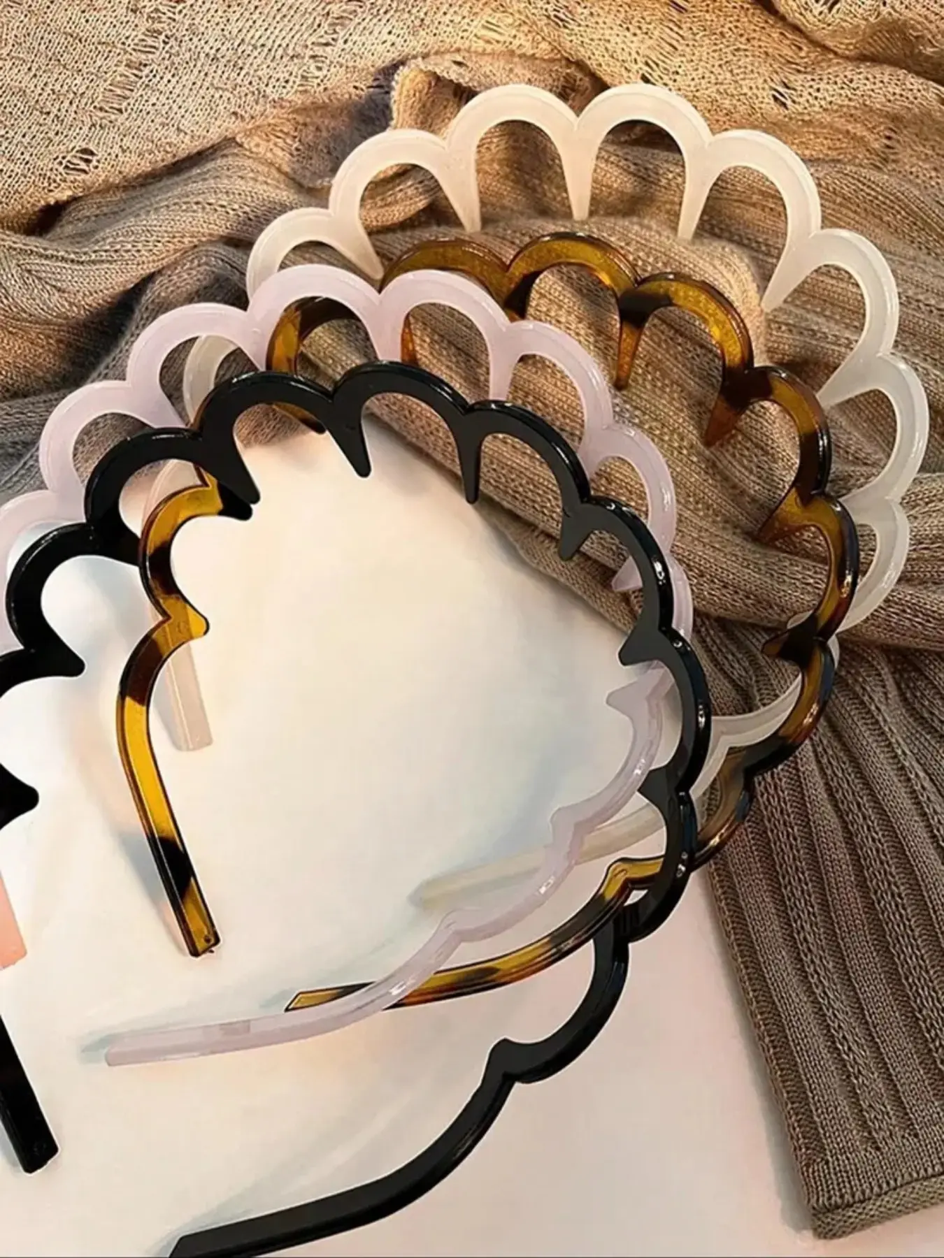 4PCS U-Shaped Wavy Comb Headband Set