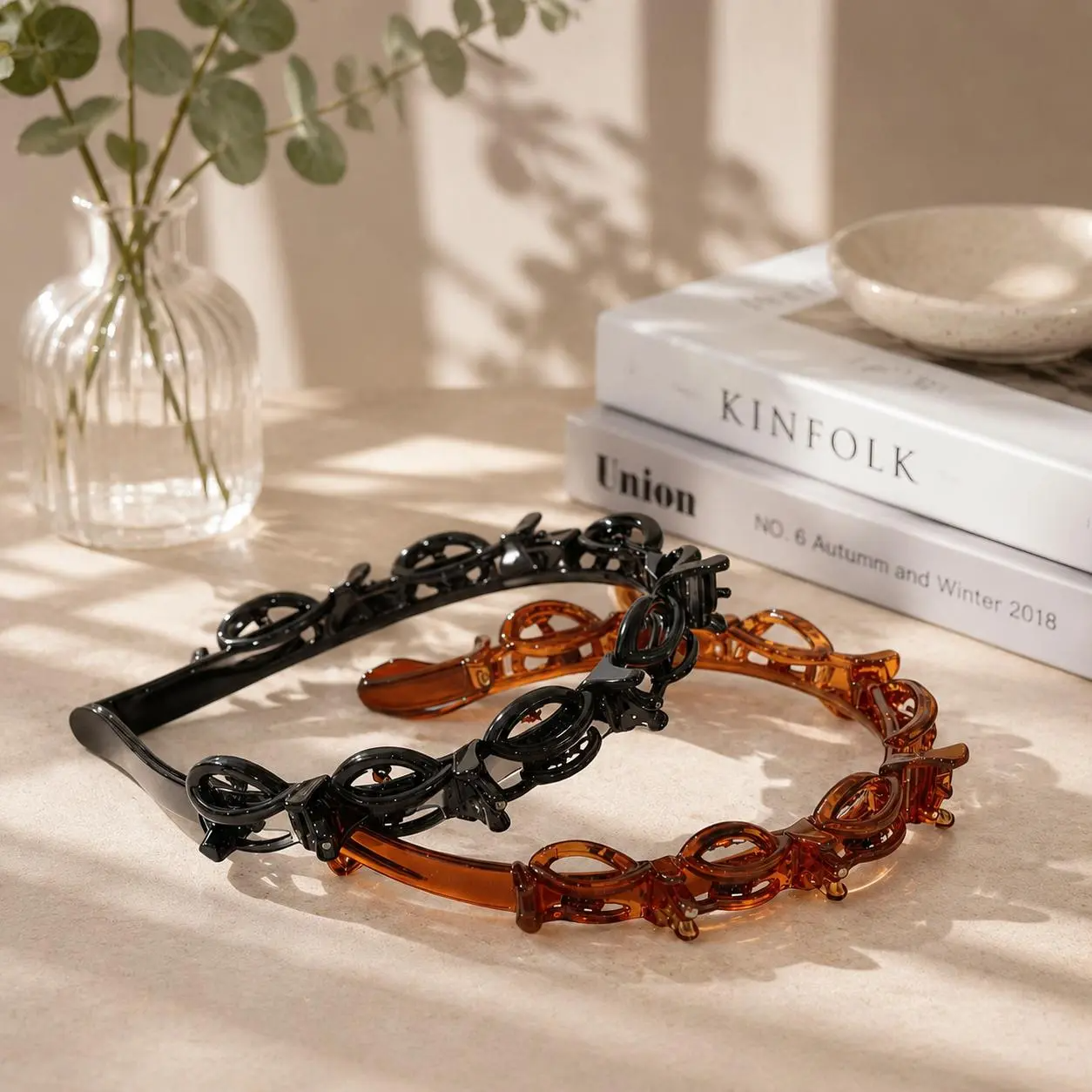 Women's Elegant Minimalist Hair Hoops with Clips, Trendy Simple Style Hair Hoops