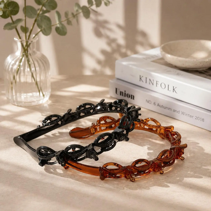 Women's Elegant Minimalist Hair Hoops with Clips, Trendy Simple Style Hair Hoops