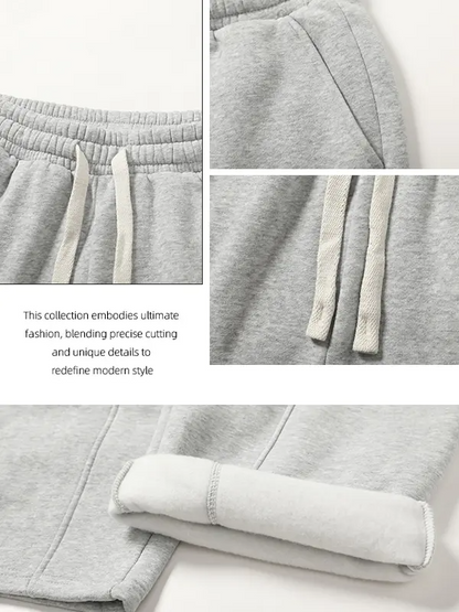 summervibes Men's Solid-Color Drawstring Pants with Curved Blade Design—Casual comfort, relaxed fit suitable for all seasons. Street-style men's trousers perfect for everyday wear and layering. Menswear Beige daily wear pant