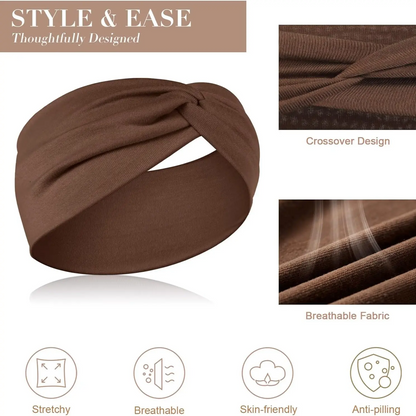 8 Pcs Women's Wide Retro Headscarf Hairband