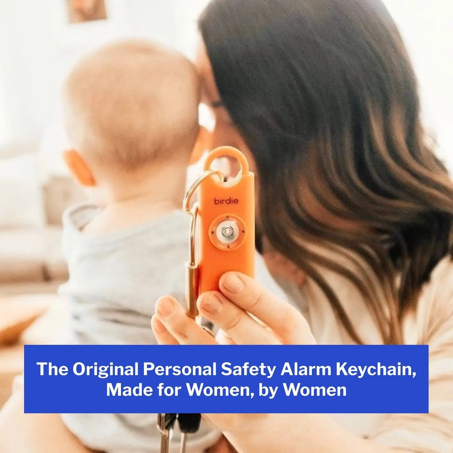 Birdie Personal Safety Alarm – 130dB Siren, Strobe Light & Keychain for Women