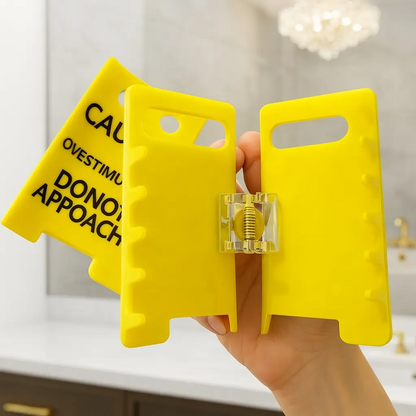 Overstimulated Caution Sign Hair Claw Clip, Setting Boundaries Caution Sign Hair Claw for Women