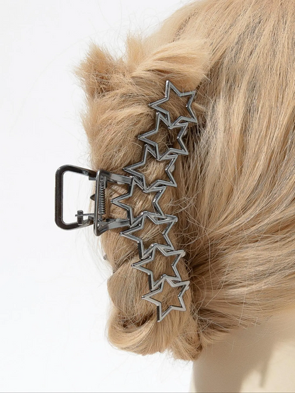 Women's Elegant Hollow out Star Design Hair Claw, Fashion Alloy Hair Accessories for Daily Wear