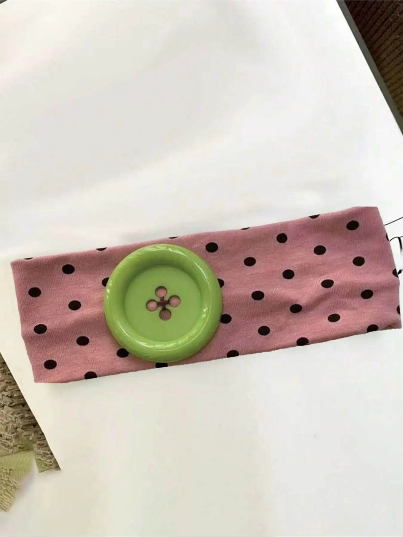 1pc Cute Polka Dot Hair Band, Non-Slip Elastic Hair Accessory