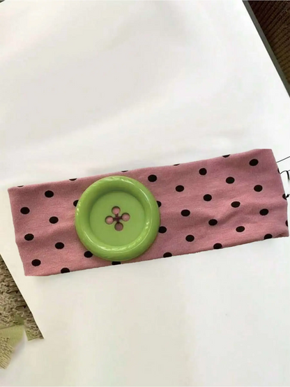 1pc Cute Polka Dot Hair Band, Non-Slip Elastic Hair Accessory