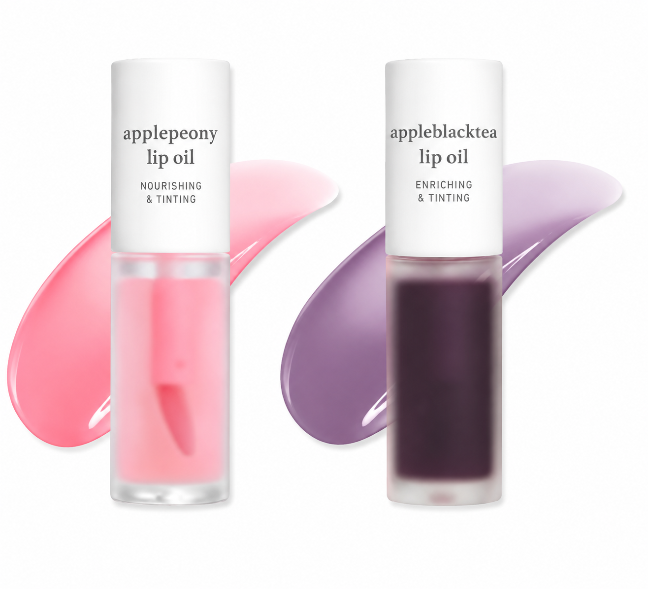 Nooni Korean Apple Lip Oil + Lip Stain | Glossy, Tinted & Long-Lasting Moisture