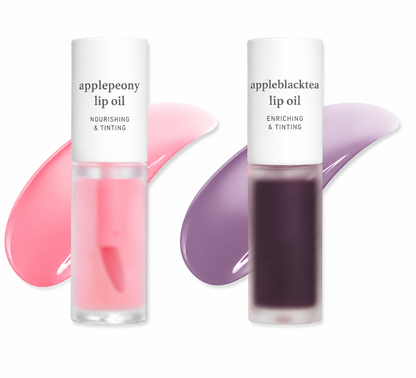 Nooni Korean Apple Lip Oil + Lip Stain | Glossy, Tinted & Long-Lasting Moisture