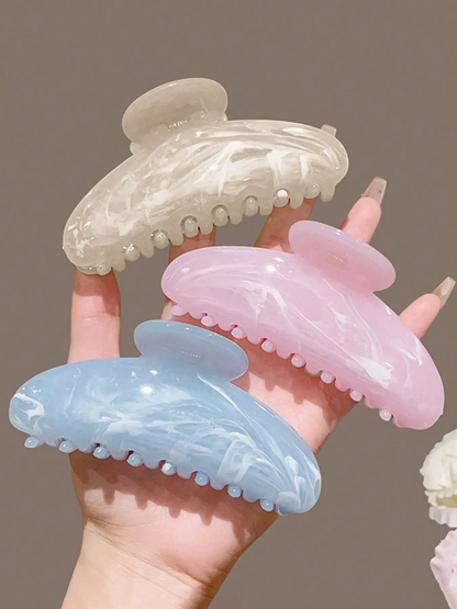 3-Piece 9cm Large Lightweight Hair Claw Set, Solid Color Claw Clips for Women