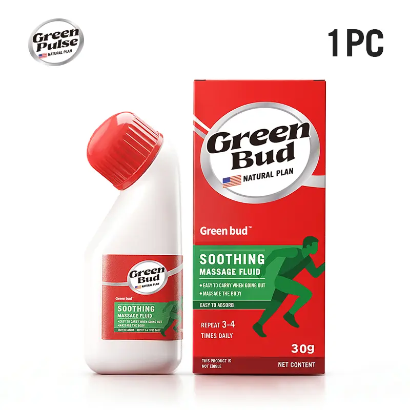 GreenBud Soothing Massage Fluid | Joint & Muscle Relief | 30g | 1, 2, 3 or 5 Pack