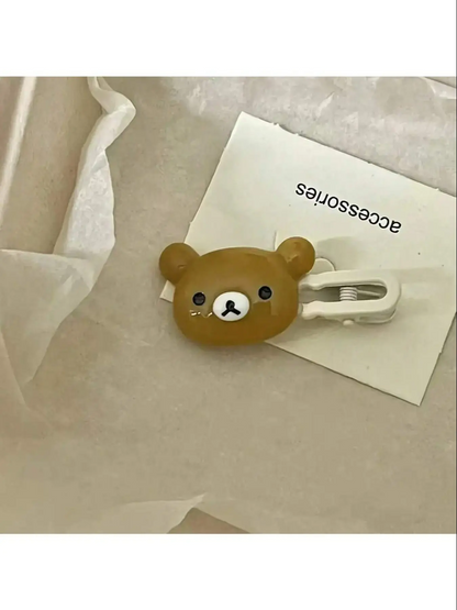 Cute Cartoon Bear Hair Clips Duckbill Buckle