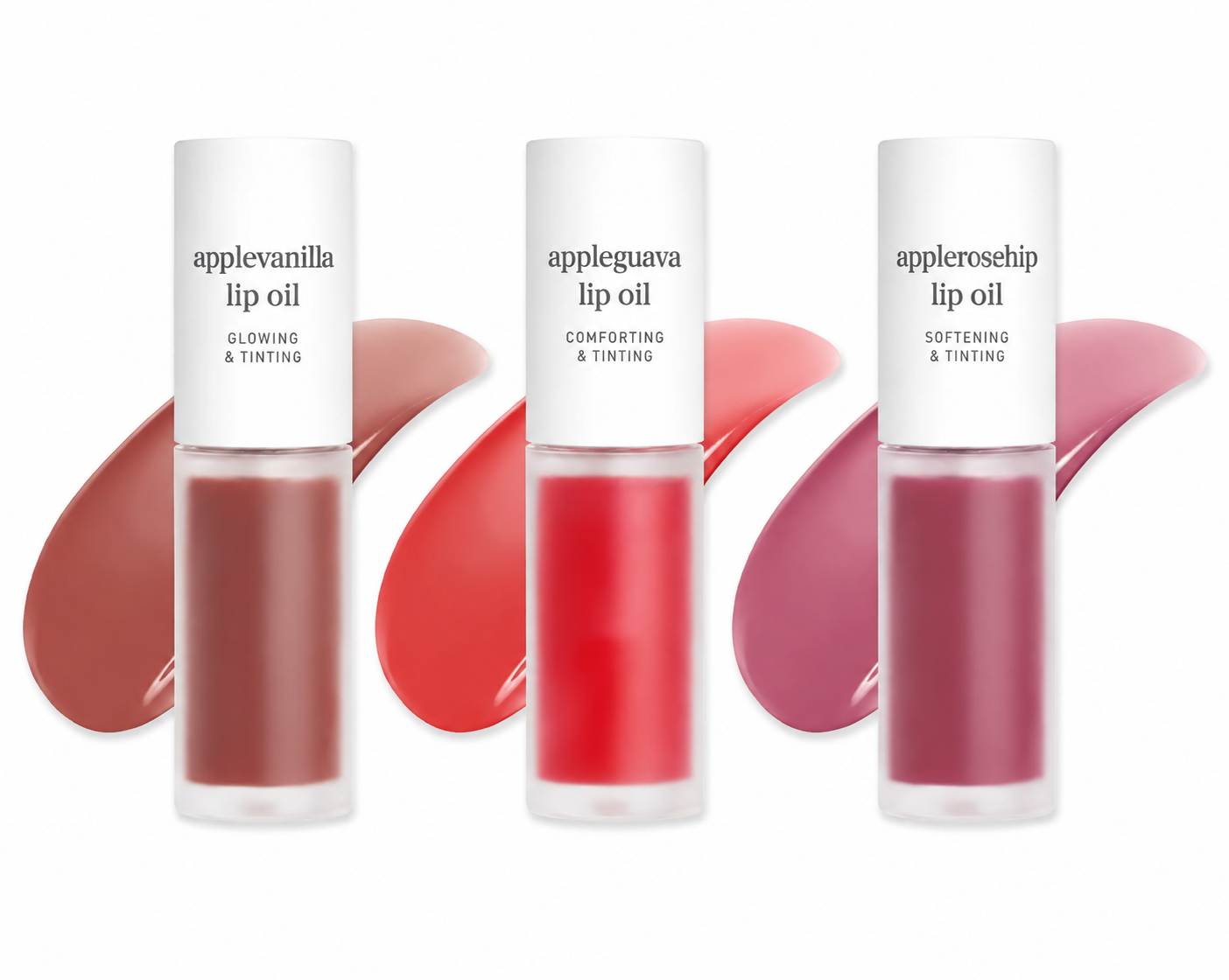 Nooni Korean Apple Lip Oil + Lip Stain | Glossy, Tinted & Long-Lasting Moisture