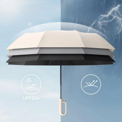 Automatic Folding Umbrella | Windproof & Waterproof, One-Touch Open/Close – 17 Colors