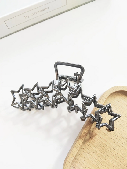 Women's Elegant Hollow out Star Design Hair Claw, Fashion Alloy Hair Accessories for Daily Wear