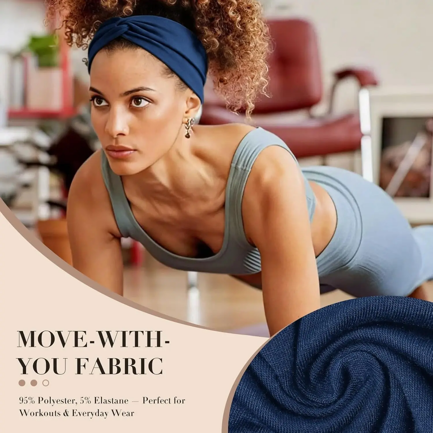 8 Pcs Women's Wide Retro Headscarf Hairband