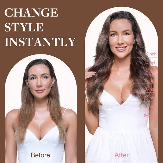 1/2Pcs Hair Extensions Clip in Human Hair Natural Straight Remy Hair Easy