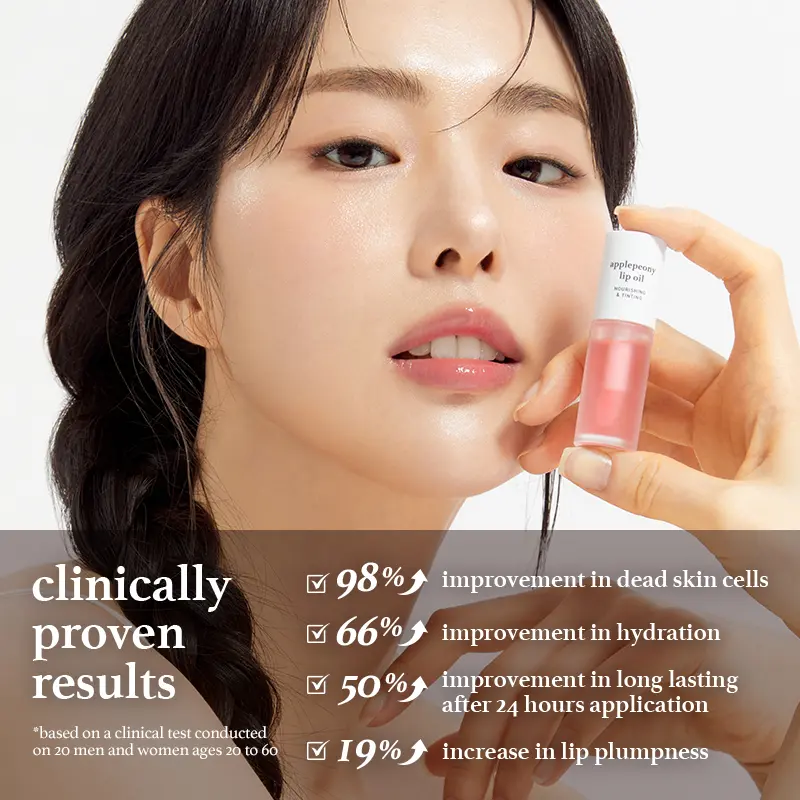 Nooni Korean Apple Lip Oil + Lip Stain | Glossy, Tinted & Long-Lasting Moisture