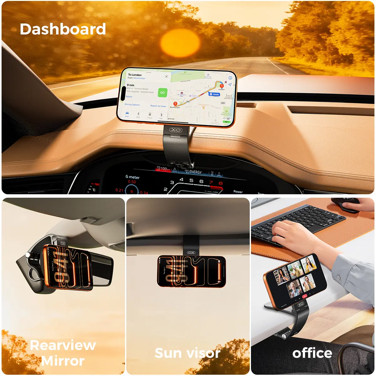 Magnetic Car Phone Mount | MagSafe Compatible, 360° Adjustable – iPhone 17/16/15/14/13/12