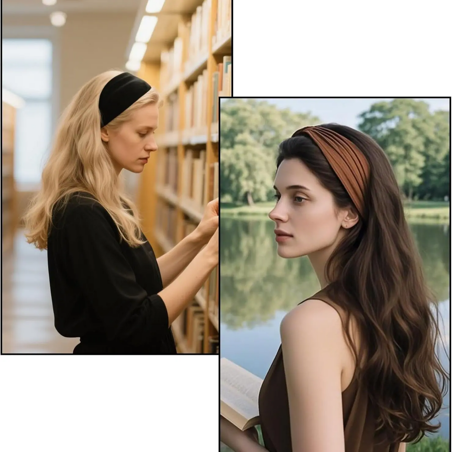 8 Pcs Women's Wide Retro Headscarf Hairband