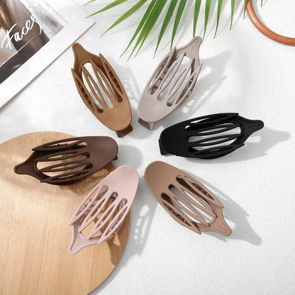 Flat Claw Clips Elegant French Concord Hair Clips Side Slide Duckbill Clips
