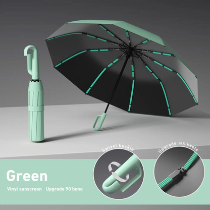 Automatic Folding Umbrella | Windproof & Waterproof, One-Touch Open/Close – 17 Colors