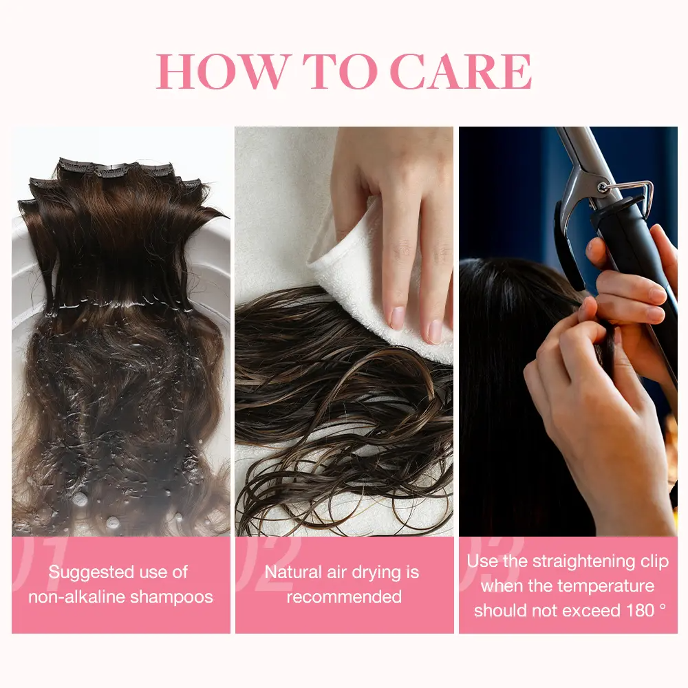 1/2Pcs Hair Extensions Clip in Human Hair Natural Straight Remy Hair Easy